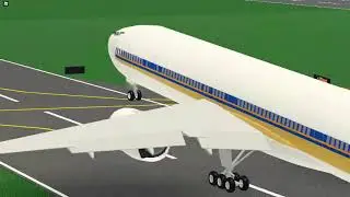 Взлёт самолёта Boeing компании "Singapore" в Roblox PTFS