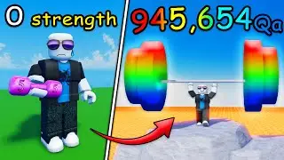 Starting as NOOB and becoming OVERPOWERED in Roblox Arm Wrestling Simulator...
