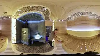 Панорамный видеообзор русской бани на все 360 градусов! #строимтепло #хамамнск #отделкабани