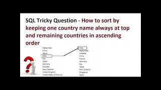 Sort by one country always at top and others in ascending order | Custom sorting | 