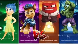 🟡JOY🟣PAW PAW PATROL🔴INSIDE OUT🟢HULK | Tiles Hop