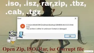 How To Extract ZIP, ISZ, ISO file format || Open ISO Corrupt file 2022