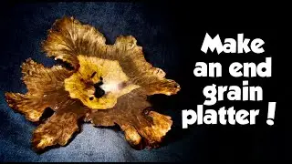 Woodturning an end grain  platter from Pistacia lentiscus