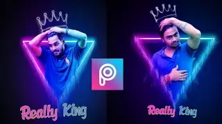 Triangle Really King PicsArt // PicsArt Dual Tron Photo Editing  Tutorial // Panther Edit Sagor