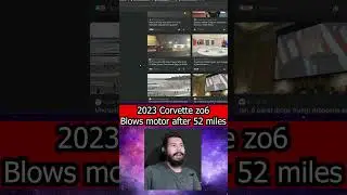 2023 Corvette zo6 Blows Motor after 52 miles