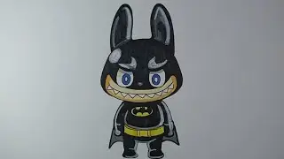 Cách Vẽ Sáng Tạo Labubu Batman Cute và dễ dàng
