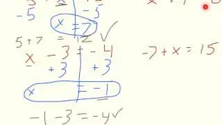 One-Step Equations- Addition and Subtraction
