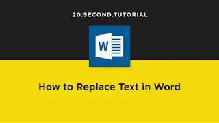 Find and replace Text in Word | Microsoft Word Tutorial #15