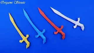 Как сделать саблю Ятаган из бумаги. Оригами Сабля