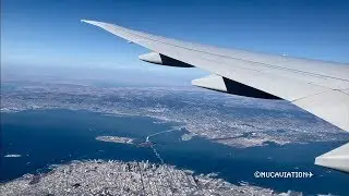 United B777-300ER Golden Gate Bridge Approach and Landing at San Francisco [1080p60]