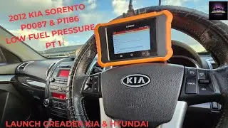 KIA SORENTO P0087 & P1186. LOW FUEL PRESSURE WITH LOSS OF POWER PT1. DRIVING IN LIMP MODE