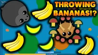 MOPE.IO NEW THROWING BANANA UPDATE! 🍌MOPE.IO GORILLA ABILITY! MOPE.IO DEER ABILITY Mope.io Gameplay
