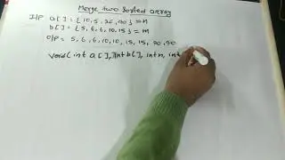 Merge Two Sorted Array part 1