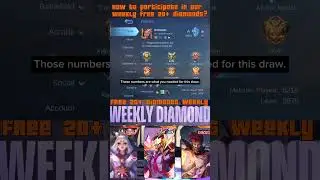 How to participate in our weekly free diamonds?#mobilelegends #mlbbshorts#gamingvideos #freediamonds