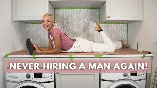 DIY Laundry Room Makeover | Backsplash Tile | Raven Elyse Vlogs