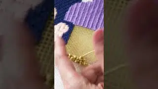 How to make French knots stitches in needlepoint 🪡
