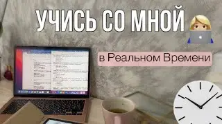 УЧИСЬ СО МНОЙ👩🏼‍💻 в Реальном Времени с Приятной Музыкой | Study With Me