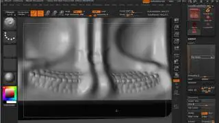 Maya to ZBrush to UDK - Part 15 - Sculpting finer details (Lazy Mouse).