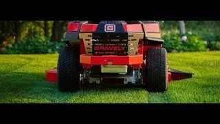 Mowing a large lawn with the Gravely in real time