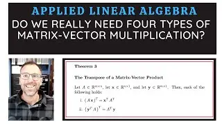 Do we really need four types of matrix-vector multiplication?