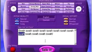 All Text To Speech Voices in Talk It! Make Microsoft Sam's ROFLcopter Sounds!