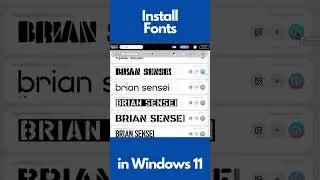 Install Fonts in Windows 11 