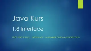 Java Kurs 1.8 Interface