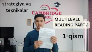 MULTILEVEL / CEFR READING part 2 oson  ishlashni o'rganamiz.