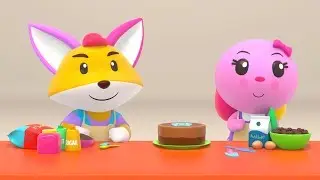 Fox and Rabbit Bake Cake for Bear's Birthday