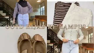 OOTD HIJAB CASUAL INDONESIA PERGI KE KAMPUS OFFLINE! SHOPEE EDITION!