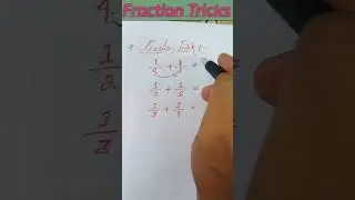 ଭଗ୍ନାଂଶର ଯୋଗ କିପରି କରନ୍ତି ଆଜି ଶିଖିବା ! Addition Fraction Short Tricks Maths#short#maths #mathmatics