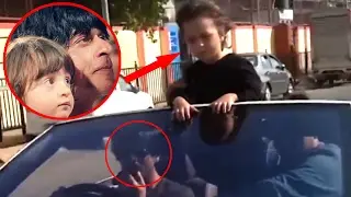 Abram's Cute Video  With Father Shahrukh Khan  On BMW Ride In Public  ( Video)