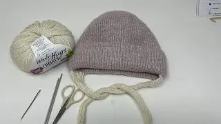 Bindeband an Mützen anstricken
