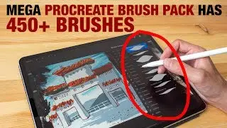 450+ Procreate Brushes in this GvW Pack