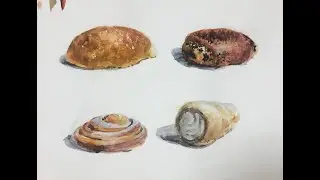 Урок живописи в 1 классе "Этюд хлебобулочных изделий на белом фоне"