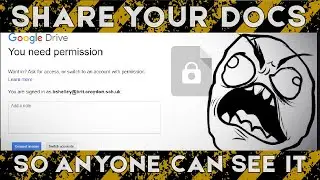 How to share google docs properly your sites so your teacher can see them (Made for my Students)