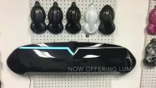 Tesla Model S nose cone hydrodipped and trim lit with electroluminescent paint!