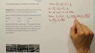 Testing Categorical Probabilities: One-Way Table (chi-square goodness-of-fit test), Example 176