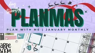 Plan with Me: January Monthly // PLANMAS Day 20 | Plans by Rochelle