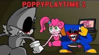 Hey Sonic what's up, OH GOD WHAT ARE YOU DOING! but HUGGY POPPY VS Tails.EXE(FNF Tails Caught Sonic)