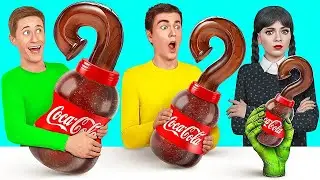 Большая, Средняя или Маленькая тарелка Челлендж с Уэнсдей Аддамс | Смешные Челленджи Multi DO Smile