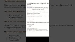 mechanical design engineer interview questions 