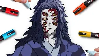 How to draw Kokushibo step by step from Demon Slayer | Kimetsu no Yaiba