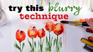 ABSTRACT Tulips Made EASY - painting for BEGINNERS