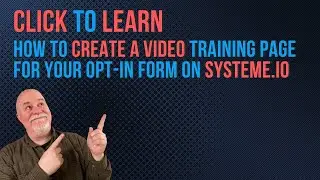 How to Create a Video Training Page for an Opt in on Systeme io