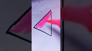 Satisfying 😍 Coloring pink 💗in triangle #art #drawing #shortvideo