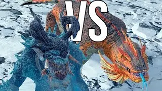 Охотничья стая саламандр vs Ледяные тролли Норски: Total War Warhammer 2. тесты юнитов v1.6.0.