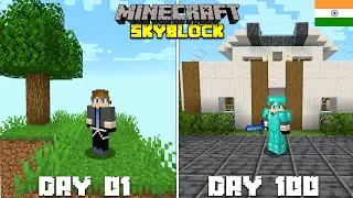 I Survived 100 Days On A Skyblock In Minecraft (HINDI)