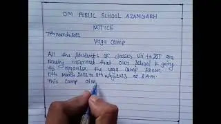 Notice writing class 12 | Class 10 Notice writing in english on 