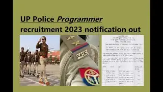 UP Police Programmer  Recruitment 2023 notification detail analysis